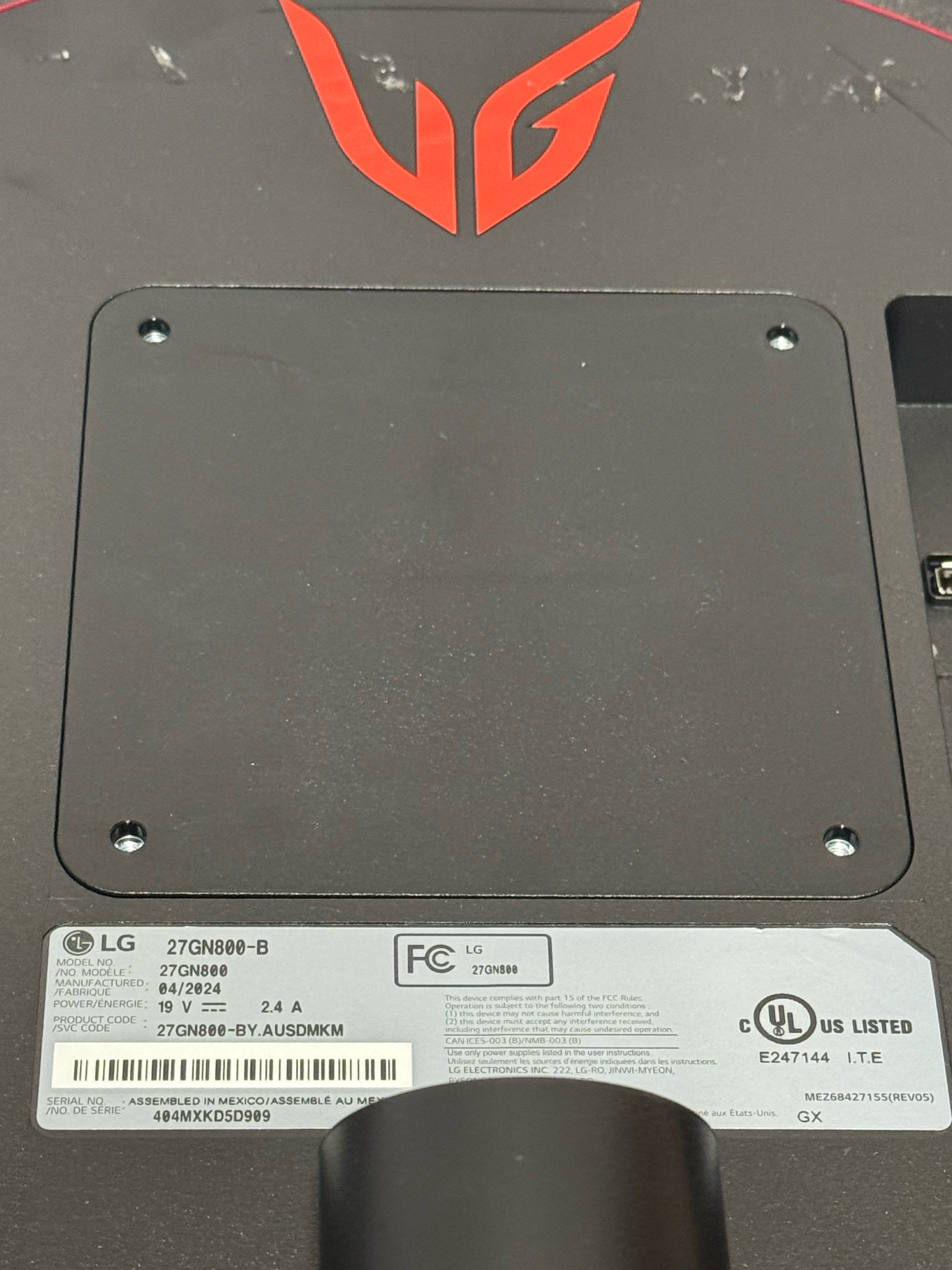 LG UltraGear 27GN800-B 27in Gaming Monitor QHD 144Hz IPS 1ms G